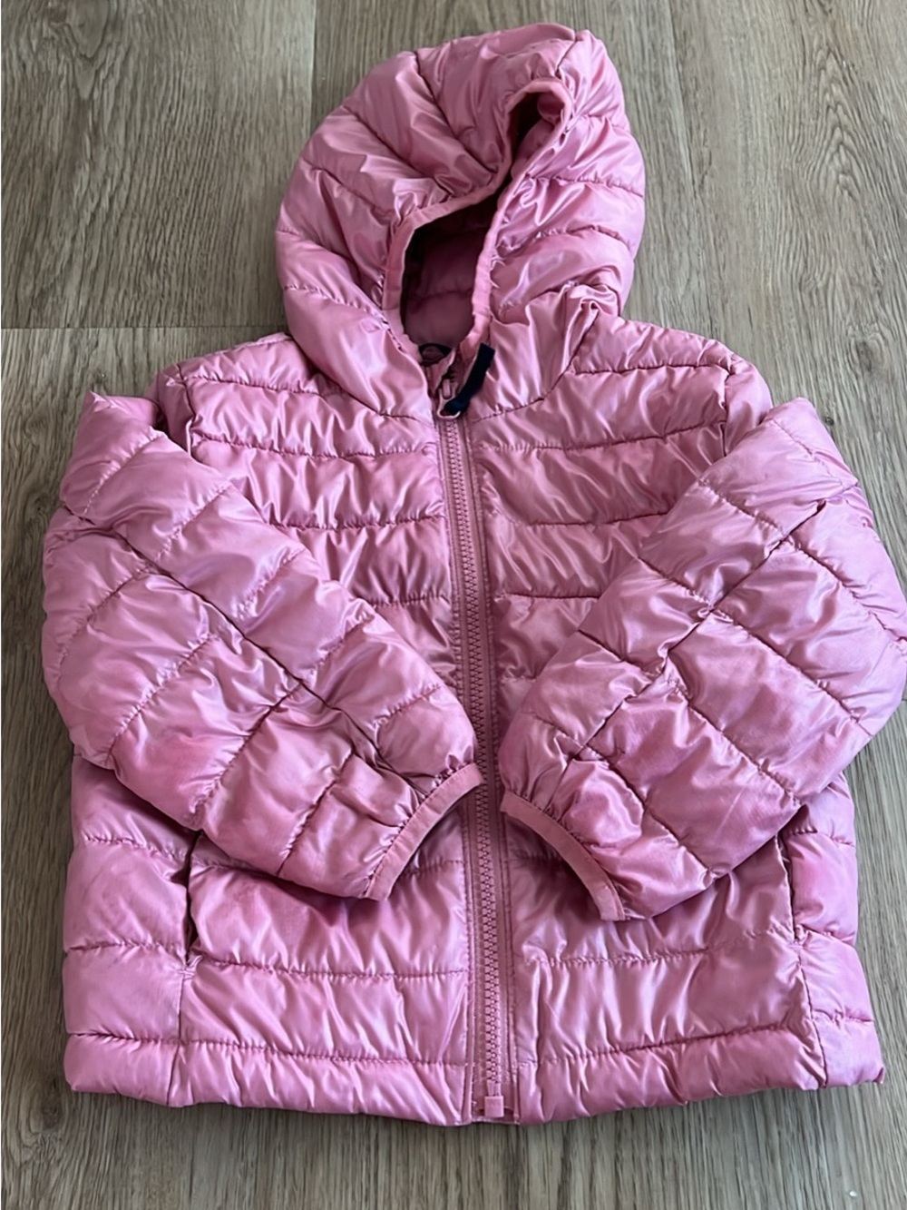 Primary Girls' Pink Hooded Quilted Puffer Jacket